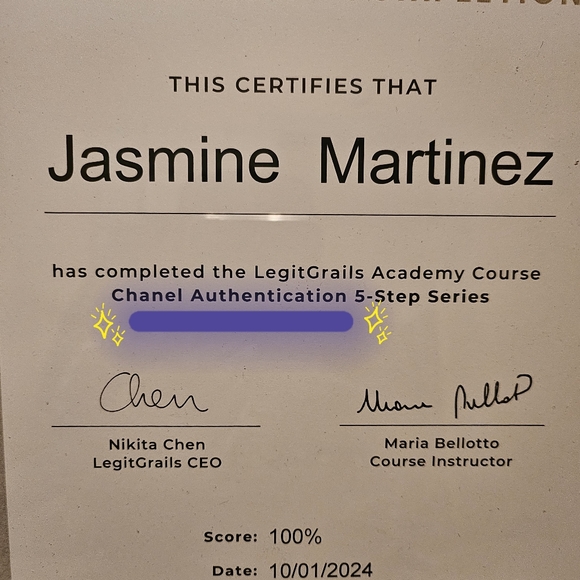 *AUTHENTICATOR CERTIFICATION * - Picture 3 of 3